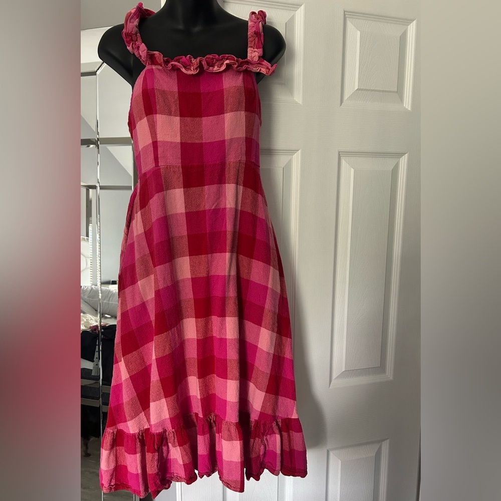 Picnic Woven Ruffle Midi Dress